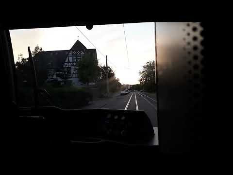 [HAVAG] Mitfahrt Linie 5 Vogelweide - Bad Dürrenberg bei Abenddämmerung