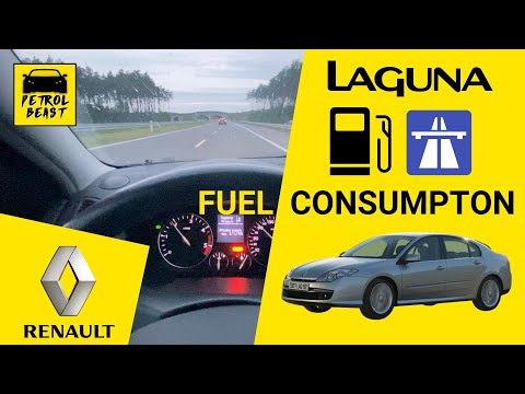 2008 RENAULT LAGUNA III 1.5 dCi (110HP) || AUTOBAHN fuel consumption at speed 90 to 180 km/h