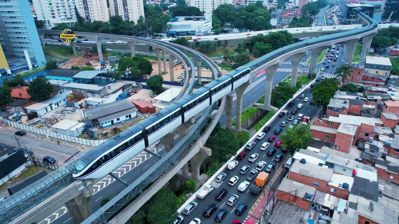 OBRAS LINHA 17 OURO MONOTRILHO FOI ASSIM O PRIMEIRO TESTE ENTRE ESTAÇÕES