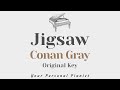 Jigsaw - Conan Gray (Original Key Karaoke) - Piano Instrumental Cover with Lyrics
