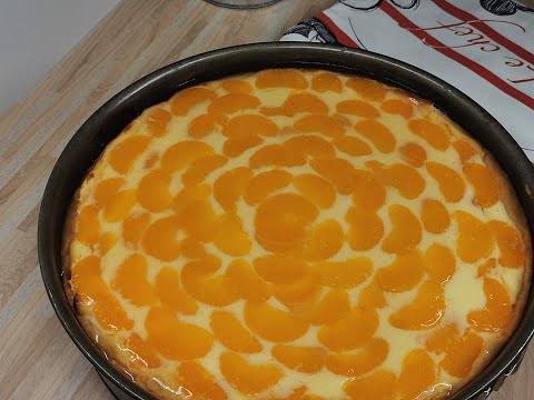 Käsekuchen mit Mandarinen, schnell, einfach und sehr lecker