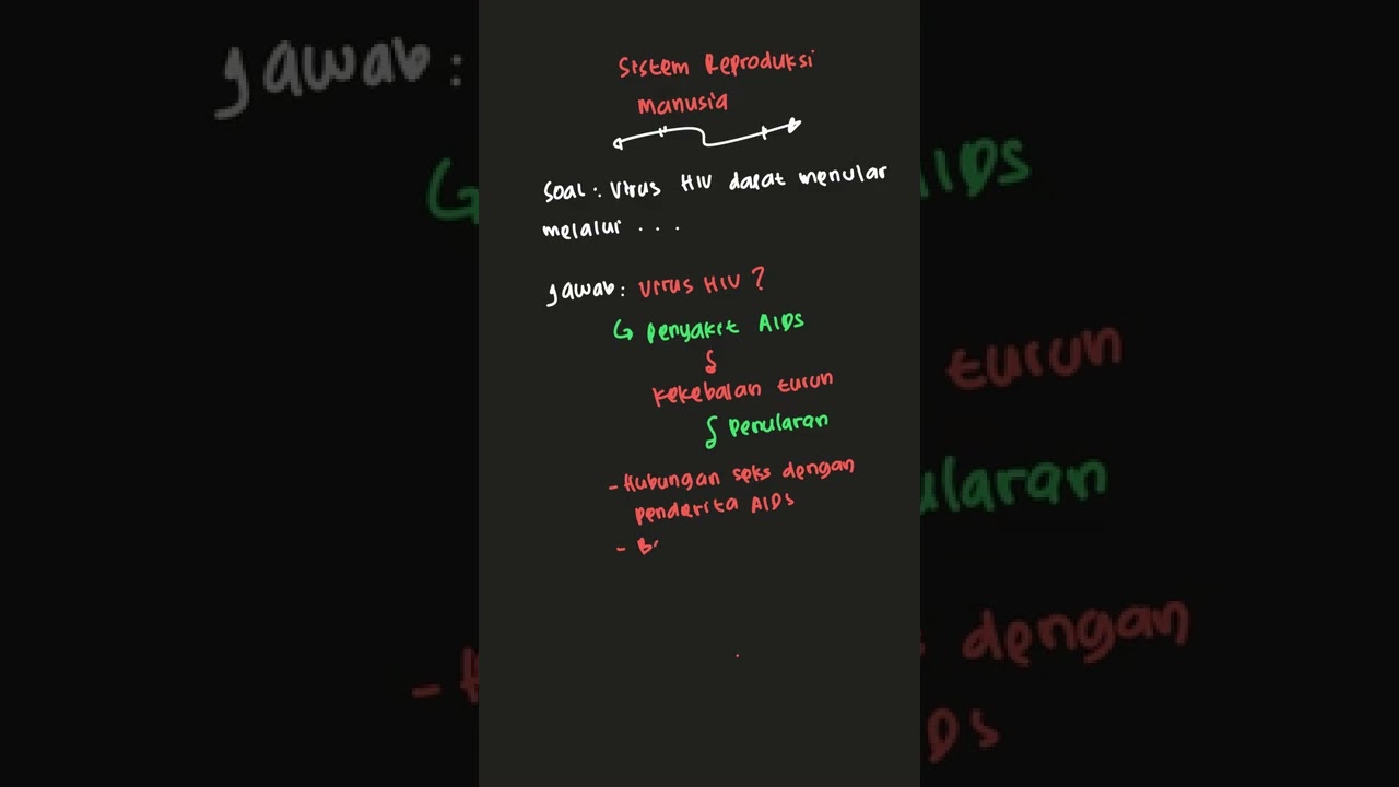 Virus HIV dapat menular melalui ..., ..., dan ... | IPA Terpadu SMP | Kelas 9 | 1 | IPA