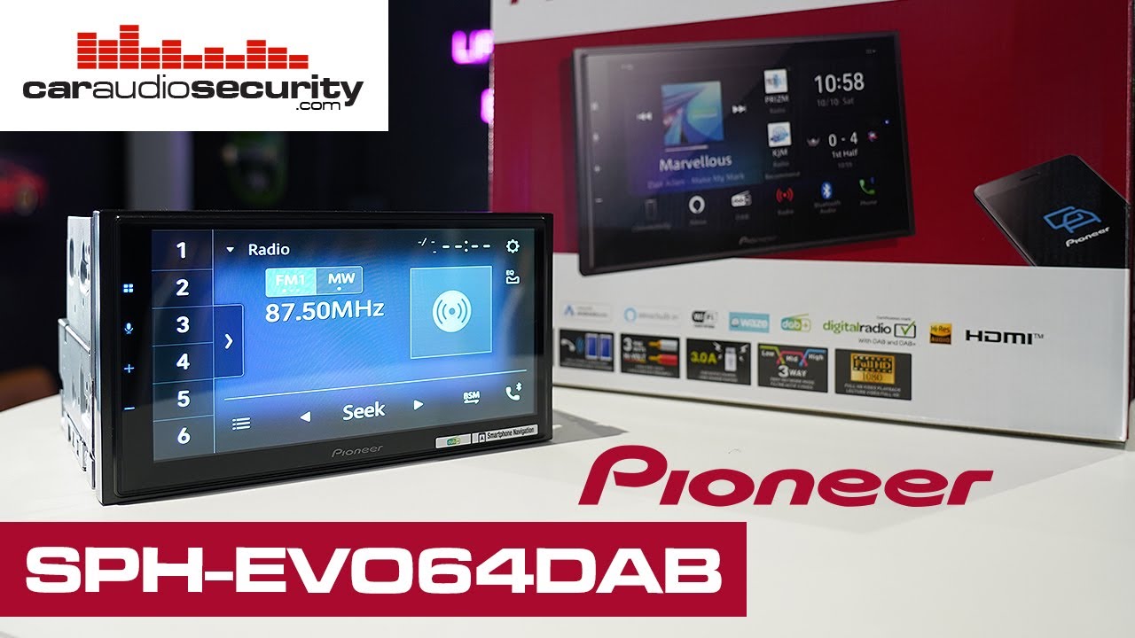 Pioneer SPH-EVO64DAB CarPlay & Android Auto 2DIN Headunit | Car Audio & Security