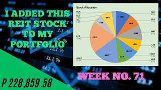 I bought this REIT stock for my week No.71 in dividend investing.I SuperSonex Investing