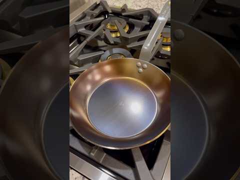 De Buyer Mineral B 10.25”: First Coat of Seasoning & Blueing #carbonsteel #debuyer #cookingchannel