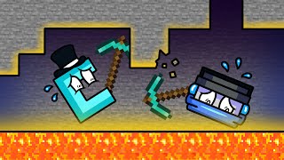 We Burn in Lava While Clinging to Rocks in Block Climber!