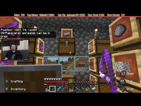 Minecraft "Chill Stream" June 8, 2020 pt2 - Finishing the Village and Returning to the Spawn Point
