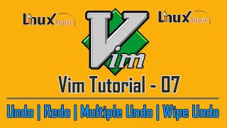 07 Vim Editor - How to Undo and Redo in Vim Editor | Undo in Vim | Redo in Vim