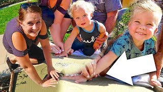 PLAYING WITH WET CEMENT!