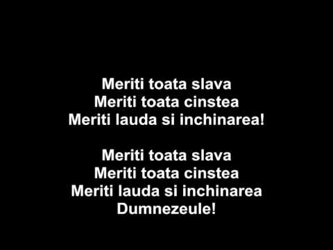 Meriti toata slava Speranta -negativ cu versuri