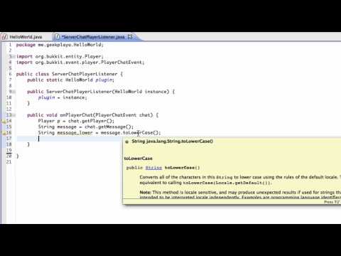 Episode 4 Basic Bukkit Plugin Tutorial