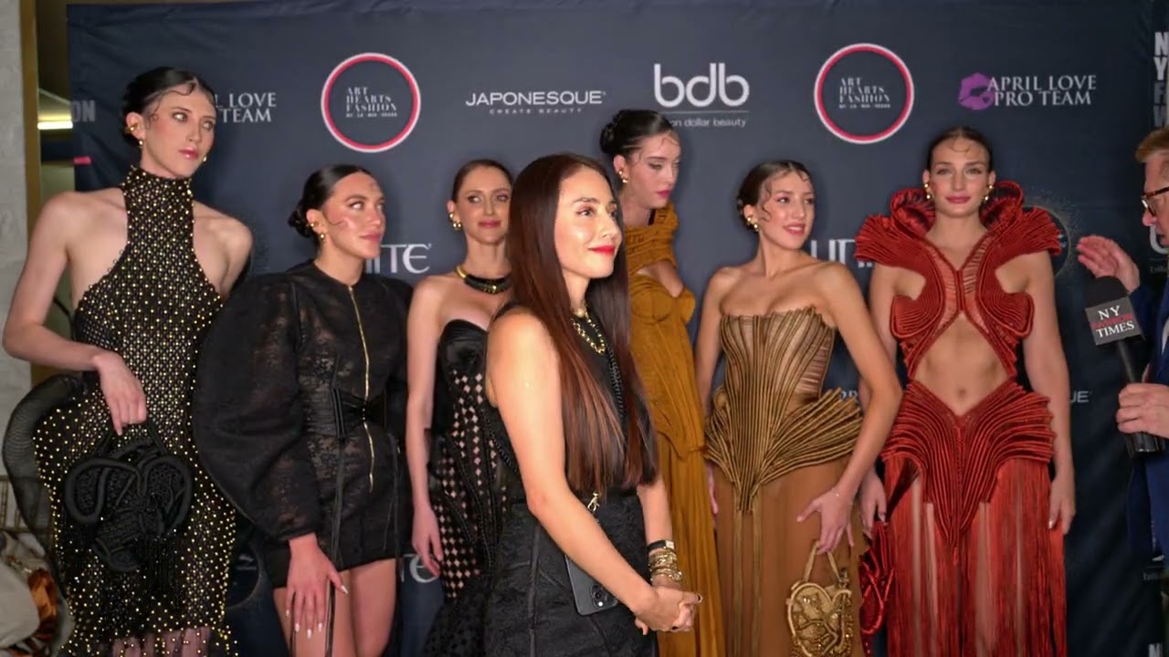 Runway Models with Designer Coral Castillo  @ArtHeartsFashion NYFW