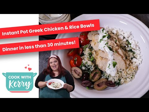 Instant Pot Greek Chicken & Rice Bowls | Quick & Easy Instant Pot Chicken & Rice