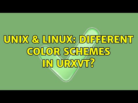 Unix & Linux: Different color schemes in URxvt? (2 Solutions!!)