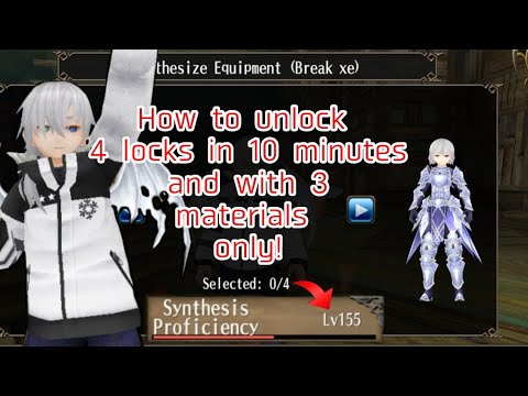 Toram online: Synthesis 4 Lock Guide in 10 minutes | 3 type of mats needed! Low budget