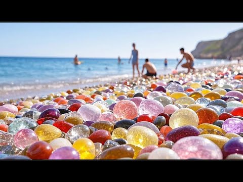 Rainbow Beach. The tide went out and I collected a lot of crystals and seafood。Sea Agate