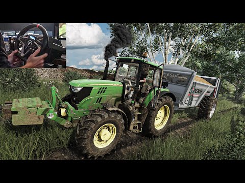 FS 25 | Ultra Realistic | Working with John Deere 6130M in French Farm | Thrustmaster T248 gameplay