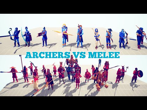 ARCHERS TEAM VS MELEE TEAM -Totally Accurate Battle Simulator TABS