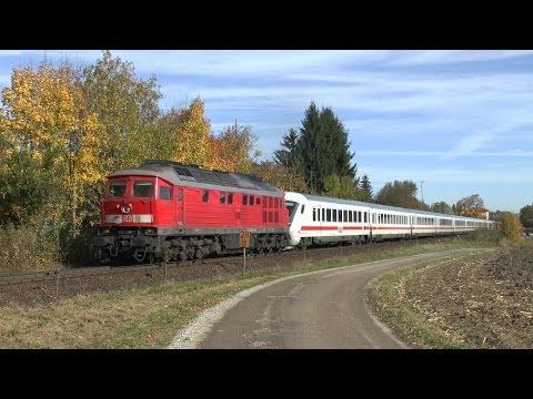 Herbstumleiter über Mühldorf - BR 232 und BR 218 im EC-Verkehr ziwschen München und Freilassing