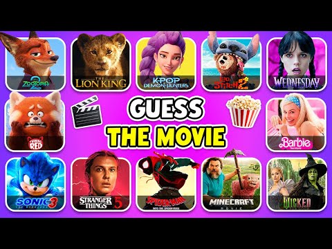 Guess the Movie by the Song! 🎶🔥 Wednesday, Zootopia 2, Kpop Demon Hunters, Minecraft