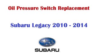Oil Light Flashing Fix On Subaru Legacy 2013