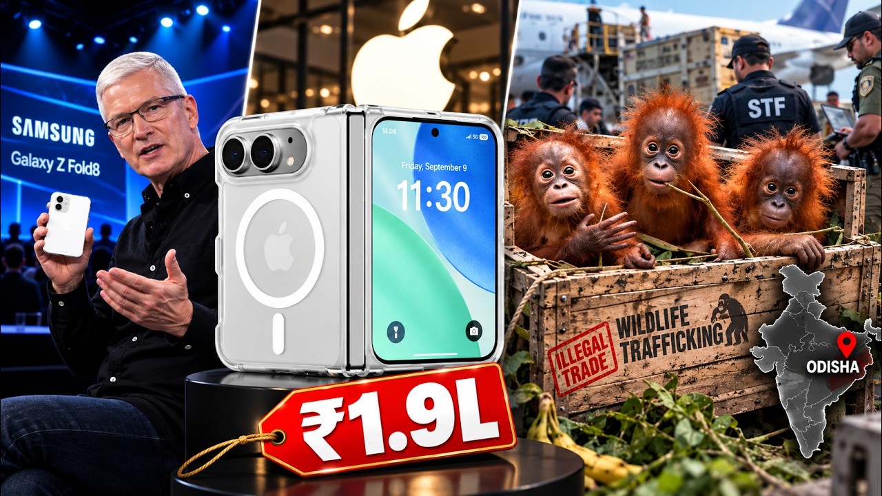 Tim Cook Using Galaxy Z Fold 8 iPhone Duo @ ₹1 9L, 3 Arrested in Orangutan Smuggling