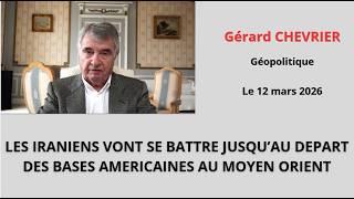 LES IRANIENS VONT SE BATTRE JUSQU'AU DEPART DES BASES AMERICAINES AU MOYEN ORIENT