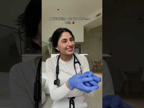 POV: Doctor taking blood out of vein 🩸