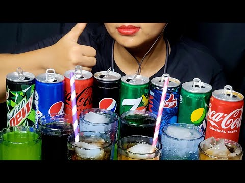 ASMR:Try Drinking Different Types Of Soft Drinks/Cold Drinks Pepsi,Coca-Cola,7up,Mountain Dew,Sprite