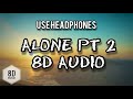 Alan Walker Ava Max Alone Pt 2 8d Audio Bass Boosted
