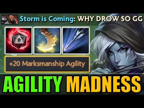 +150 Agility - Passive Drow Ranger [Marksmanship + Essence Shift + Crits] Dota 2 Ability Draft