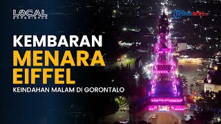 Melihat Kembaran Menara Eiffel di Gorontalo! Pakaya Tower Tunjukkan Keindahan Gemerlap Lampu Malam