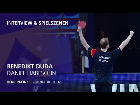 Benedikt Duda - Daniel Habesohn I Herren-Einzel Runde Beste 32 I Tischtennis-EM Munich 2022