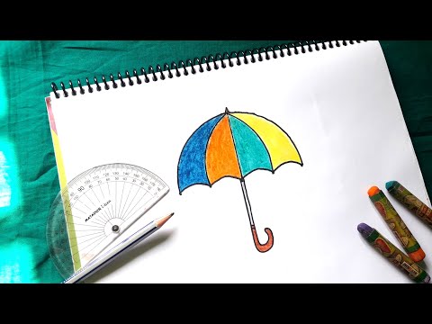 How to draw an umbrella।chata aka । Umbrella drawing। @shaartdrawingbd