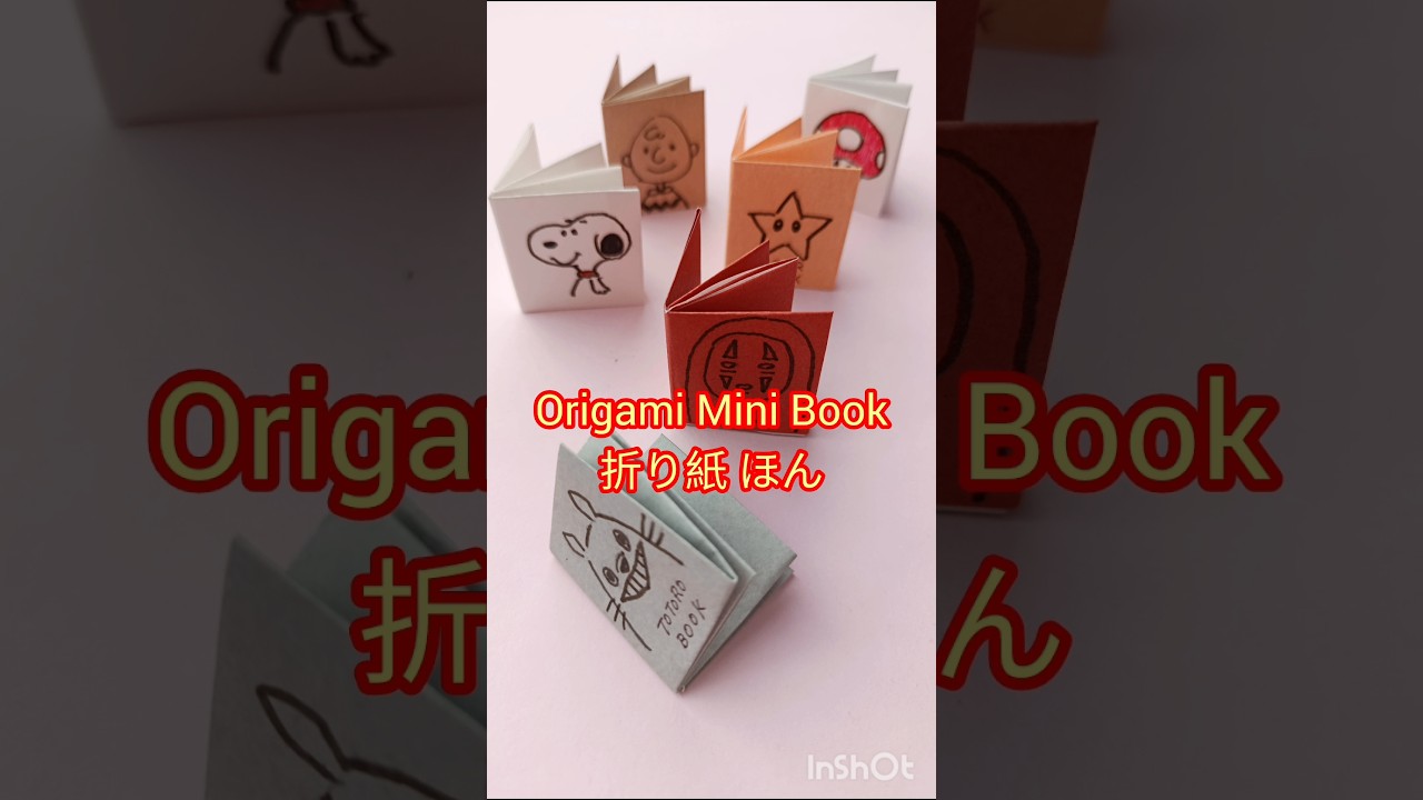 4月の折り紙📚 簡単かわいい本 1枚で作れる♪｜Origami Mini Book