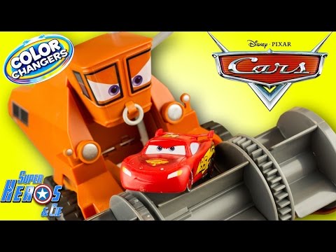 Disney Cars Frank Color Changers Mange Flash McQueen Jouet Toy Review Les Bagnoles Video