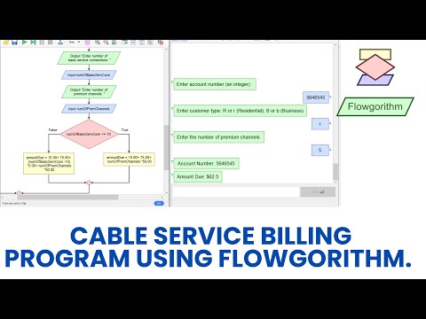 Cable Service Billing Program Using Flowgorithm