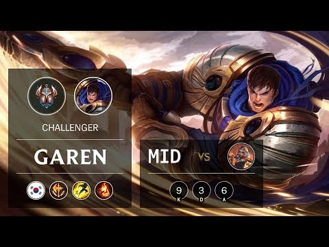 Garen Mid vs Qiyana - KR Challenger Patch 9.24