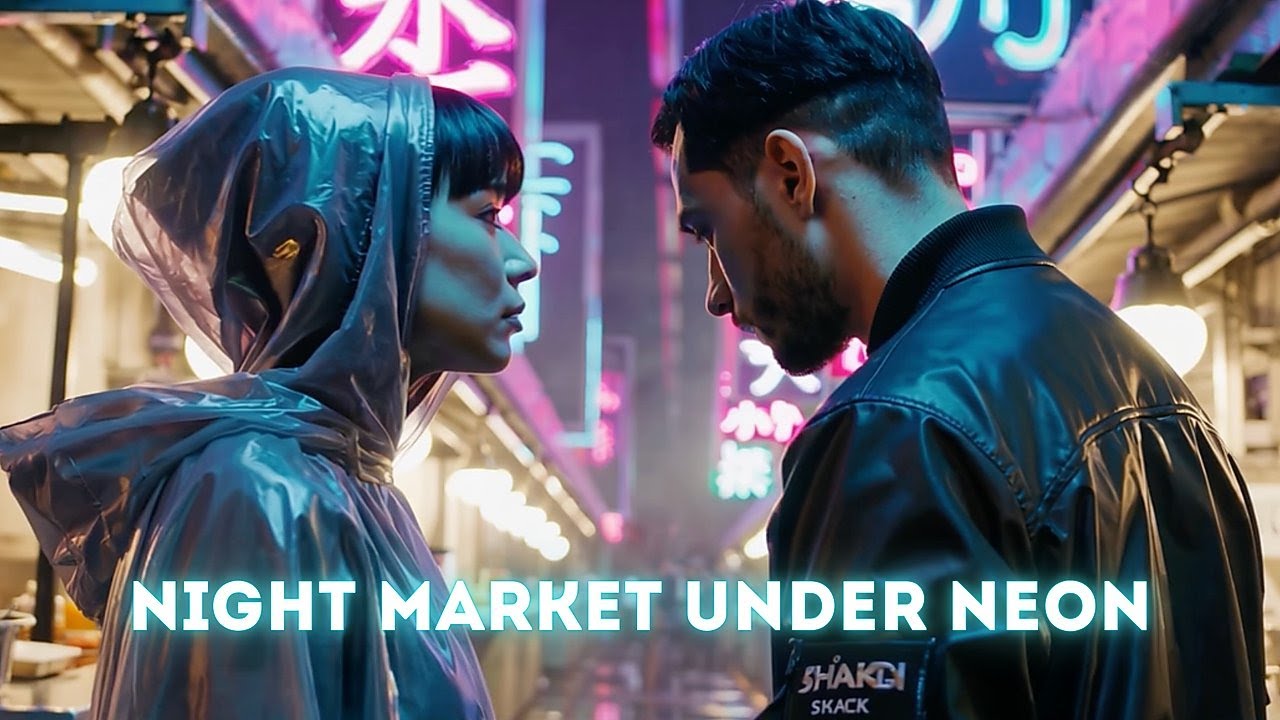 Night Market Under Neon