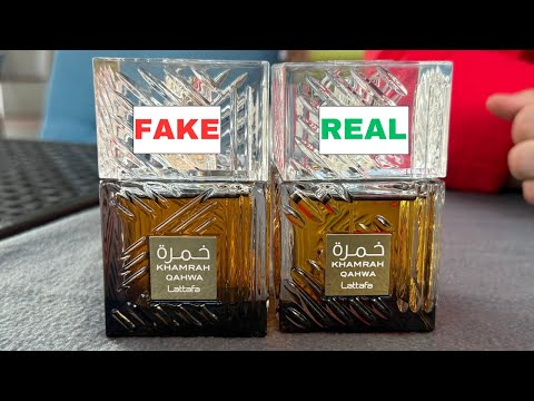 Fake vs Real Lattafa Khamrah Qahwa Perfume