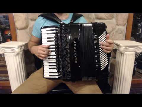 BRANLIB144H3496 - Black Brandoni Liberty 144 Piano Accordion LMMH 34 96 $8799