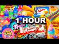 1 Hour Lot S Of Candies Filling Platter With Sweets ASMR Satisfying Videos Rainbow Desserts