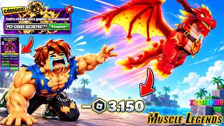COMPREI O NOVO DRAGÃO OP E PERDI MAIS DE 3 MIL ROBUX NO MUSCLE LEGENDS!