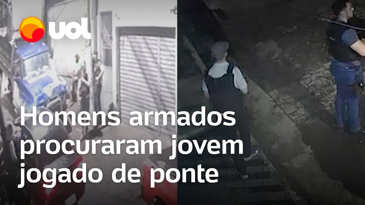 Homens armados com fuzis são flagrados na rua onde morava jovem jogado de ponte por PM