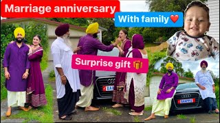 Marriage anniversary celebration with family. **Surprise gift**Poori hoi Baapu naal reejh. Virsa🇳🇿
