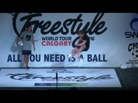Semi final |ANDREW HENDERSON VS PWG |freestyle football Word tour 2016|Calgary