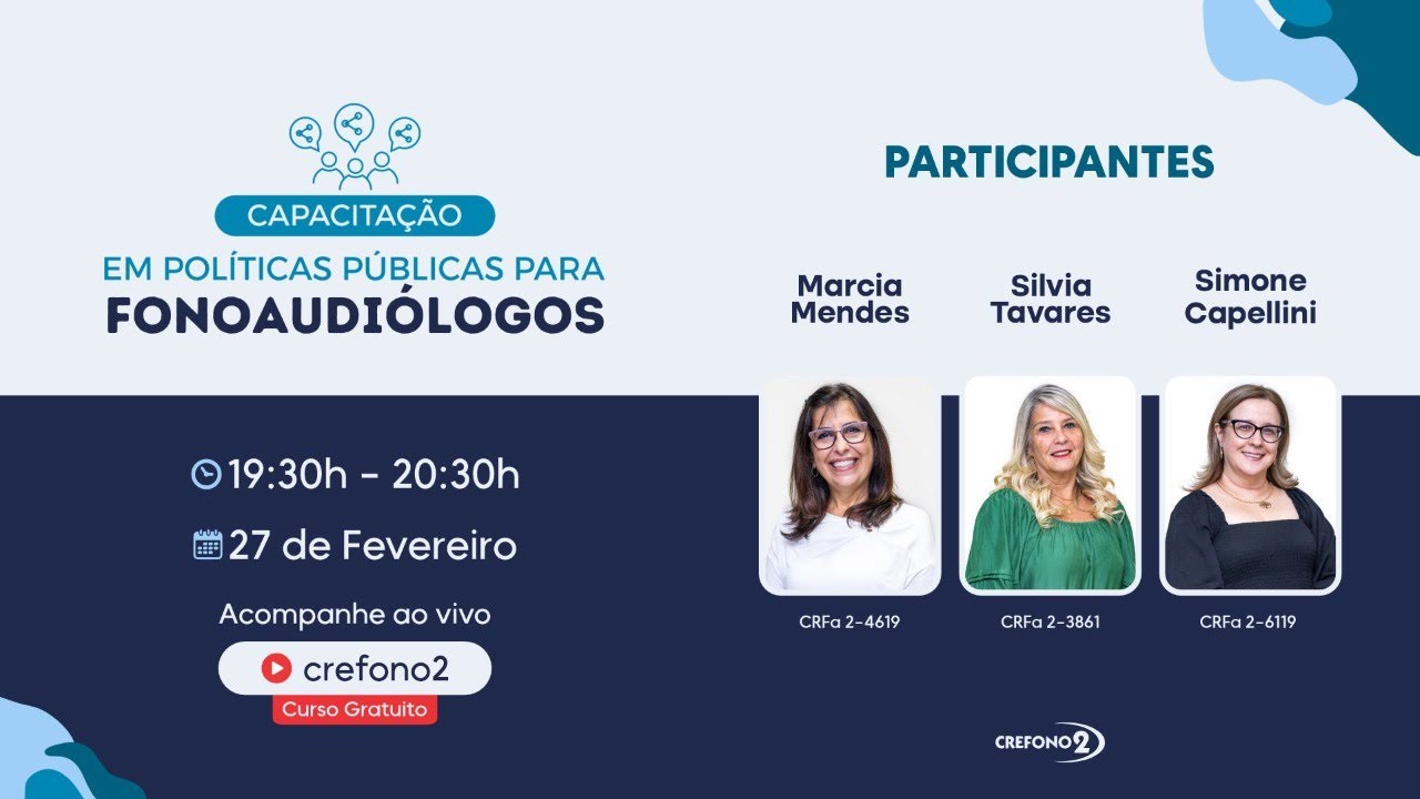 Lançamento do Curso de Políticas Públicas para Fonoaudiólogos