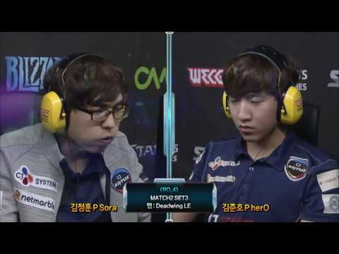 StarCraft 2  WECG Korea National Final  Sora P vs herO P set2  Semi Finals  Gameplay