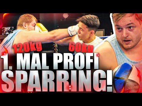 🥊😨60kg PROFI vs 120kg Amateur! | 1. mal BOXEN nach BRUCH! |