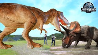 The Most Epic T-rex Chase | T-rex Fight Triceratops | Jurassic World 2023 | Dinosaur | Ms.Sandy
